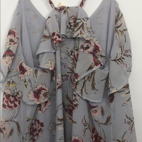 Japna Floral Cami Ruffle Detail Around Back (255) - Picture 6 of 6